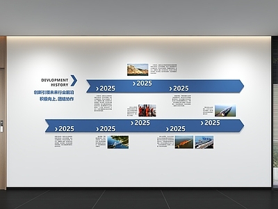 现代简约文化墙 企业发展历程 展示墙 办公文化墙 标语 走廊背景