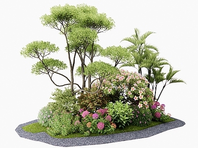 植物堆 灌木 花境 花草组合 花卉 杜鹃花