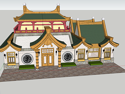 复古简欧其他商业建筑 乐园建筑