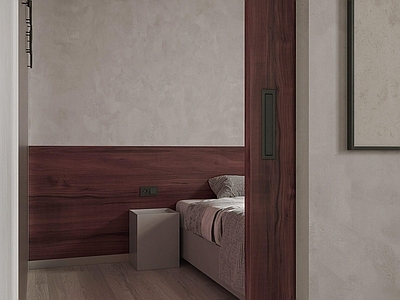 极简侘寂公寓 极简公寓 国外公寓 侘寂风公寓 极简卧室 高级感公寓