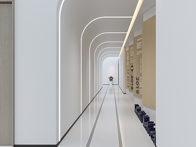 现代其他办公空间 现代走廊过道