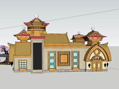 中式轻奢商业景观 特色建筑 商业建筑 古建筑 主题包装