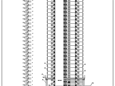 现代住宅楼建筑 28层商住楼建筑 施工图
