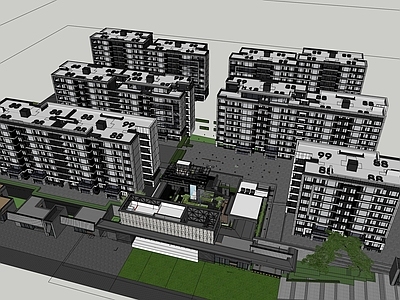 简约轻奢多层住宅 重庆万科璞玉建筑 高层住宅建筑 小区商业沿街建筑