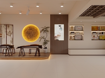 中古禅意其他文化空间 古筝 声乐 培训 施工图