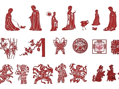 现代挂件 现代墙饰挂件 剪纸窗花 镂空皮影 年画饰品摆件