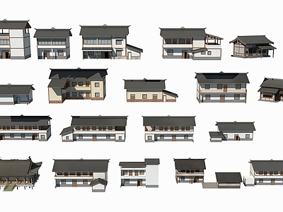新中式民宿 现代乡村民房 乡村建筑 乡村自建房 民居建筑