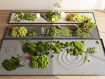 苔藓 苔藓造景 室内景观 花池花箱 景观小品 鹅卵石