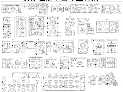 现代中餐厅 餐厅包厢平面布局 包厢图库 施工图