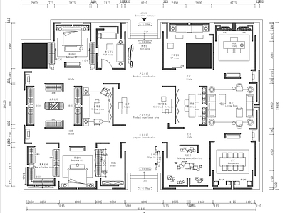 家具展厅 家具展 施工图