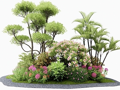 花草组合 花境 灌木 植物堆 植物造景 花卉组团