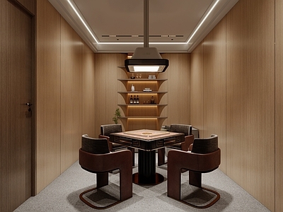 现代棋牌室 现代麻将包厢 棋牌馆