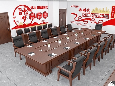 现代会议室 现代会议室 会议桌椅组合 政府会议室 办公会议室 小型会议室