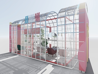 现代餐饮建筑 现代商业街 潮牌快闪店 国潮店 文创店 网红打卡