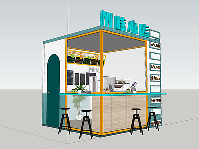 现代北欧餐饮建筑 文创打卡 国潮商业 商业街到 品牌店 快闪店