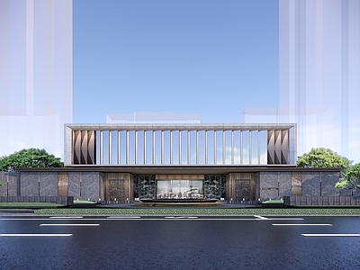 现代小区建筑 售楼处 示范区 大门 社区大堂