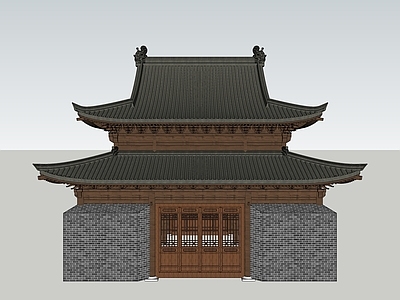中式古建筑 古建筑崇楼