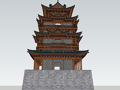 中式古建筑 古建筑楼阁