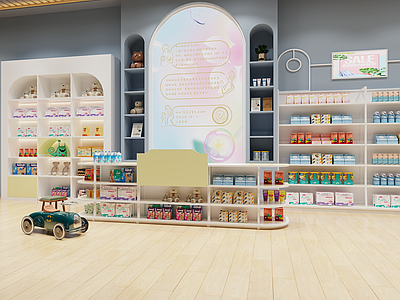 现代母婴店 现代母婴店柜台