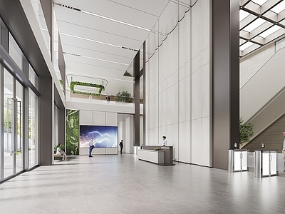 现代办公大厅 办公大厅 现代办公大厅 大厅 办公大堂