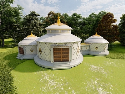 现代其他景观小建筑 蒙古包小建筑