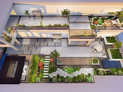 现代屋顶花园 屋顶花园 庭院景观 屋顶庭院 庭院花园 庭院