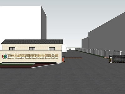 现代其他工业建筑 厂区建筑门头 大门 厂区大门 厂区入口建筑