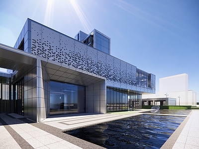 现代小区建筑 示范区 售楼处 社区入口大堂 会所