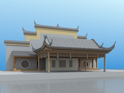 中式其他文体建筑 京剧舞台 中式戏台 乡村戏楼