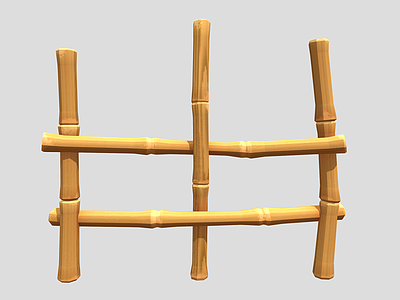 现代栏杆 竹篱笆 围栏