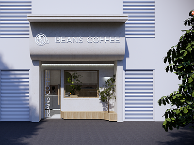 日式奶油奶茶店 咖啡店 茶饮店 咖啡机 门头 咖啡店面