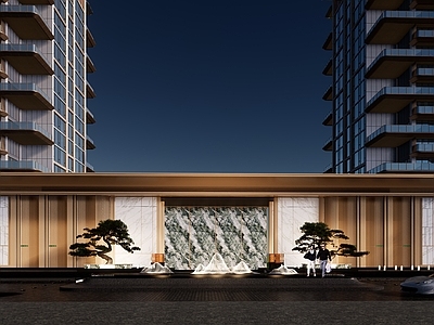 现代商业景观 社区入口 示范区景观