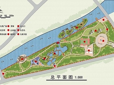 现代景观公园 滨水公园设计 滨河公园设计 滨水公园
