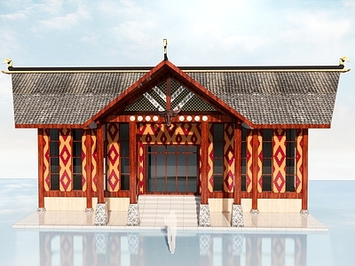 现代新中式艺术风格建筑 民居 少数民族建筑 特色建筑 民宿