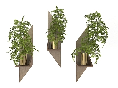 现代佛龛 现代风格植物花盆