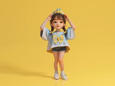 女人 少女 女孩 活泼 美女女人卡通人物 雕塑雕像 人偶玩偶玩具 手办摆件
