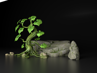 藤蔓 藤蔓 卡通藤蔓 石头 植物 卡通植物 Q版 卡通石头手绘石头 卡通素材卡通元素