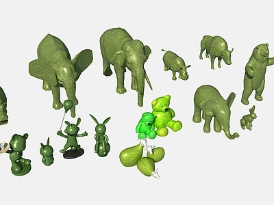 现代景观雕塑 现代动物绿植雕塑 植物绿雕 草雕卡通造型市政 雕塑小品