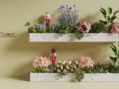 现代花池 花池 花草 花坛 花箱 植物堆