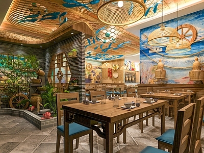 新中式中餐厅 新中式餐厅 渔家餐厅 中餐厅明档