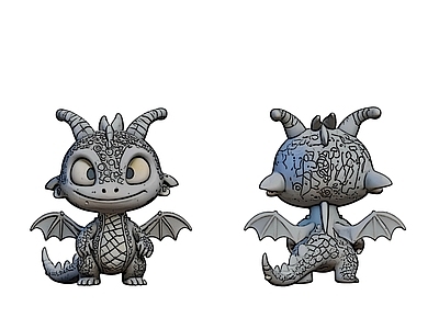 玩具 公仔 玩具龙 现代玩具 恶魔小龙 室内玩具摆件