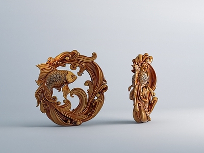 现代中式其他摆件 中式雕塑摆件 招财金鱼摆件 艺术摆件 现代摆件 中式雕塑