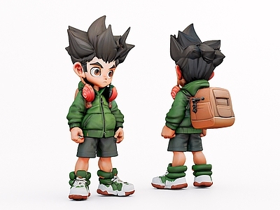 玩具 现代潮玩手办 玩具手办 猎人小杰手办 卡通雕塑 公仔