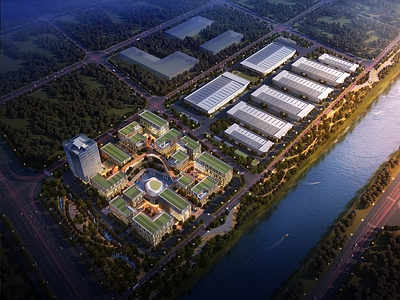 现代其他工业建筑 现代科技产业园 现代多层办公楼 现代产业园办公楼 多层办公楼 现代办公