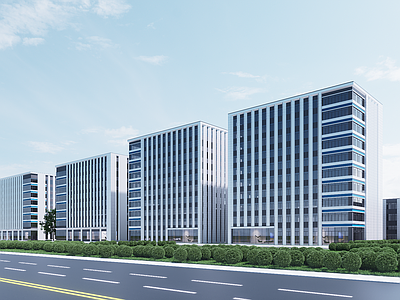现代其他工业建筑 工业上楼产业园 现代工业厂房 现代科技产业园 现代简约厂房 现代多层办公楼