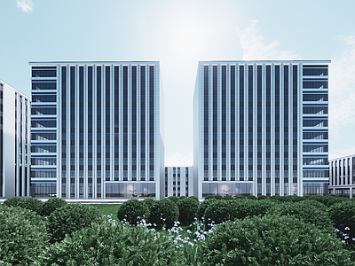 现代其他工业建筑 工业上楼产业园 现代工业厂房 现代科技产业园 现代产业园 多层办公楼