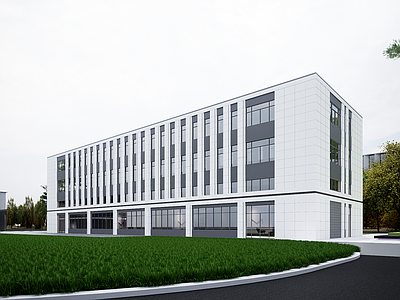 现代其他工业建筑 现代科技产业园 现代产业园 多层办公楼 现代简约厂房 现代工业厂房