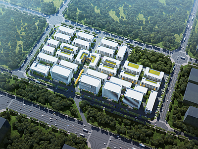 现代厂房 工业上楼产业园 现代科技产业园 现代工业厂房 现代简约厂房 现代产业园