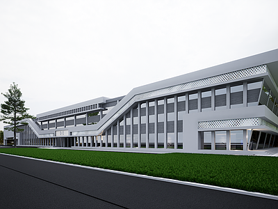 现代其他工业建筑 现代工业厂房 现代简约厂房 现代多层办公楼 现代科技产业园 现代产业园