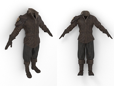 衣服 护卫服 皮衣 皮革套装 护臂 皮带